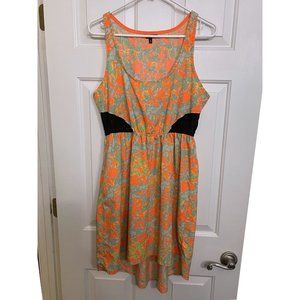 Hurley Neon Hi-low Dress with Peekaboo Mesh